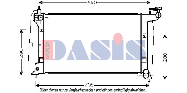 AKS DASIS Радиатор, охлаждение двигателя 212031N